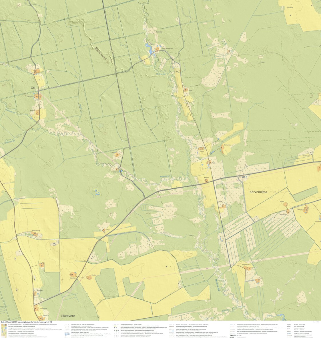 Kõrvemetsa küla, Mustvee vald Map by Maa-amet | Avenza Maps