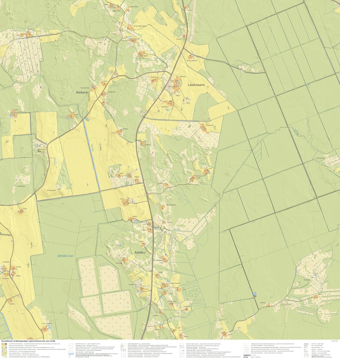 Adraku küla, Mustvee vald Map by Maa-amet | Avenza Maps