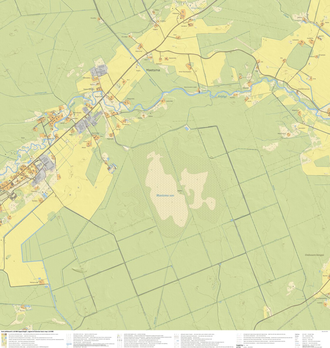 Maetsma küla, Mustvee vald Map by Maa-amet | Avenza Maps