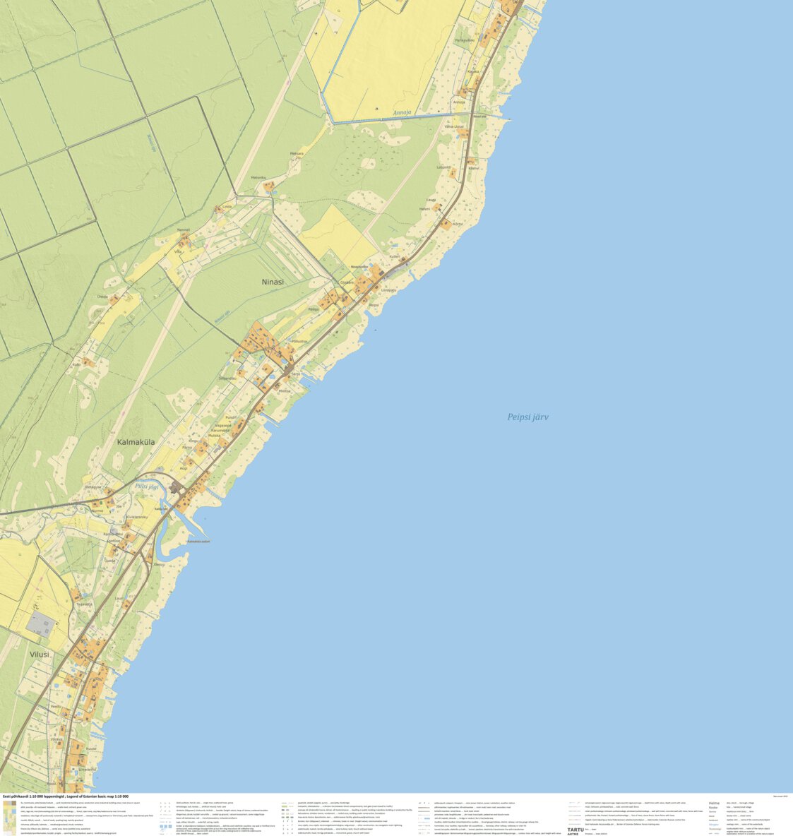 Ninasi küla, Mustvee vald Map by Maa-amet | Avenza Maps