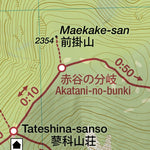 Tateshina-yama 蓼科山 Hiking Map (Chubu, Japan) 1:25,000
