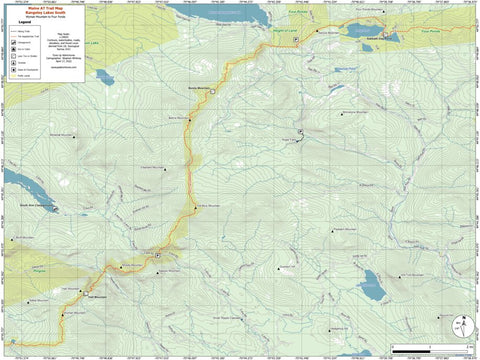 Maine AT Trail Map #3: Rangeley Lakes South