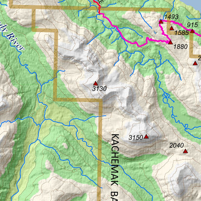 Kachemak Bay, Alaska Overview Map