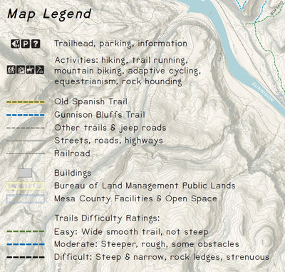 Gunnison Bluffs Trail System Map