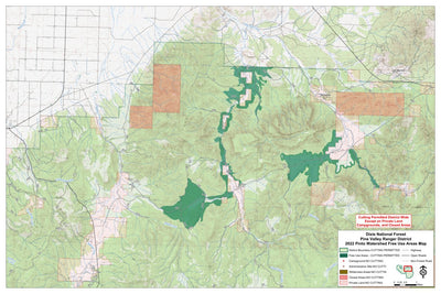 Dixie National Forest Pine Valley Ranger District Firewood Free Use Map 2022