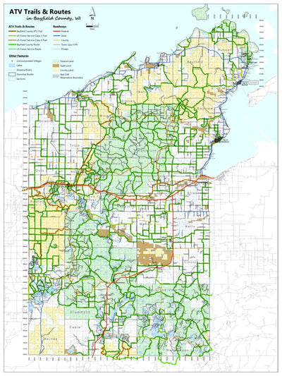 ATV Trails and Routes - Bayfield County, WI - 2022