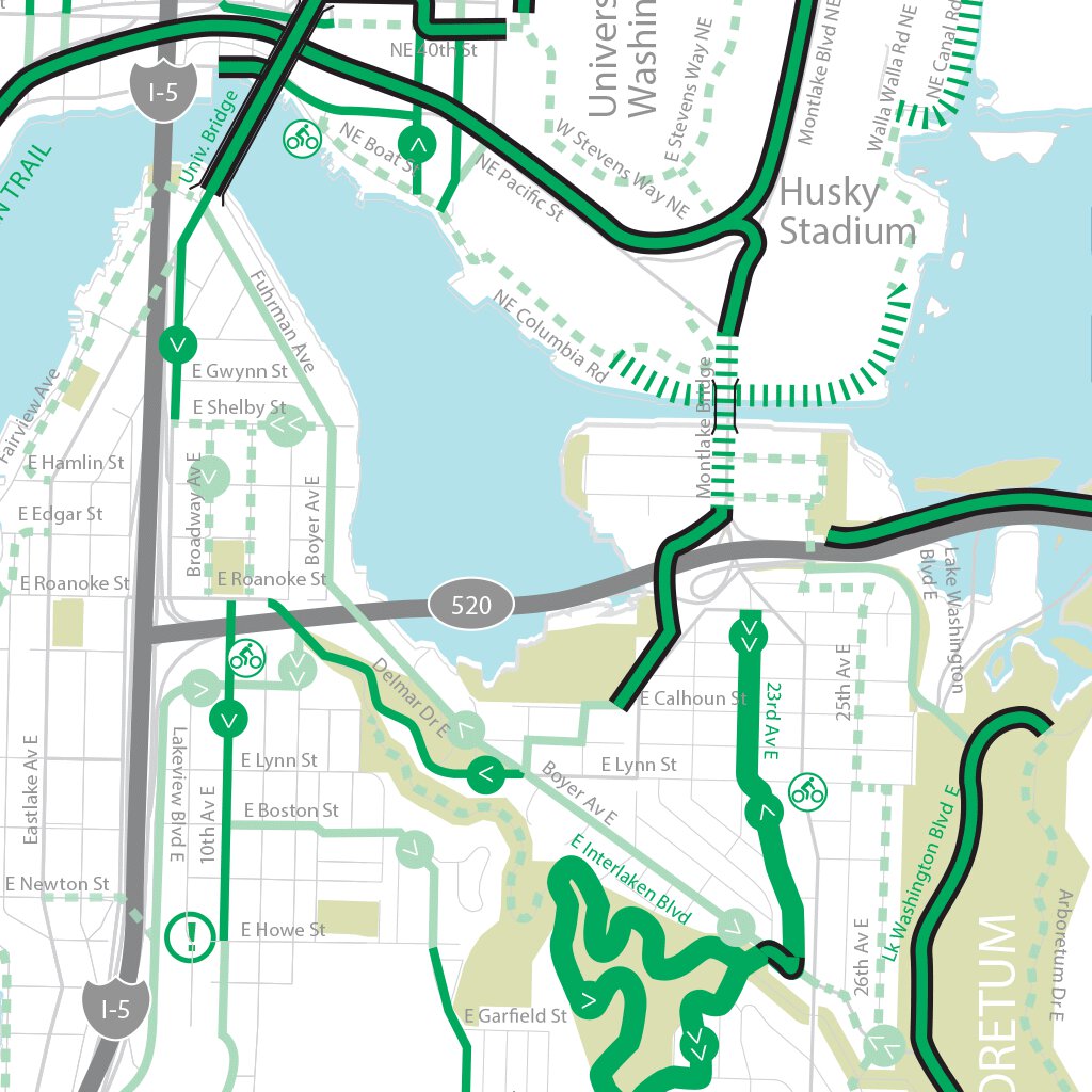 Seattle Bicycle Routes Map by Avenza Systems Inc. | Avenza Maps