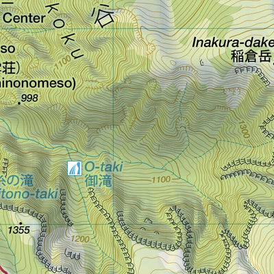 Chokai-san 鳥海山 Hiking Map (Tohoku, Japan) 1:25,000