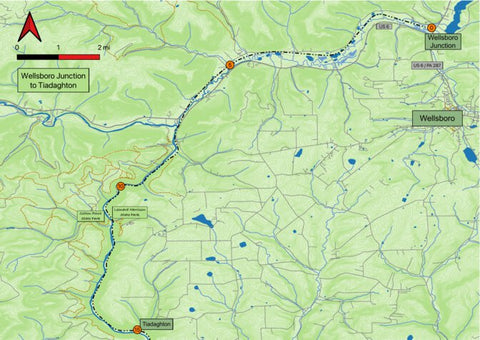 Pine Creek Rail Trail: Wellsboro Junction to Tiadaghton