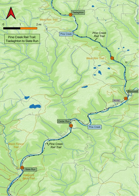 Pine Creek Rail Trail: Tiadaghton to Slate Run