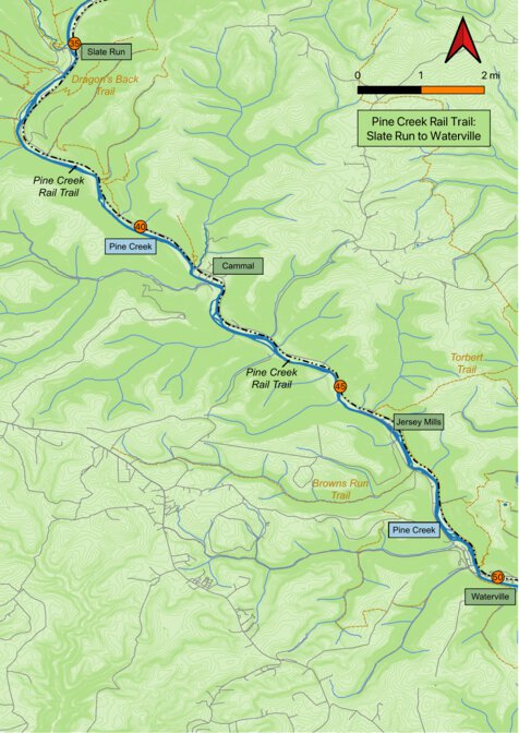 Pine Creek Rail Trail: Slate Run to Waterville