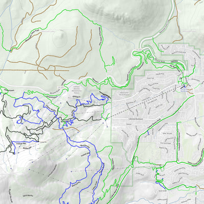 Mammoth Lakes - Trail Steepness Map