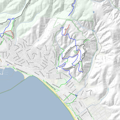 San Francisco Peninsula Mountains -Trail Steepness Map