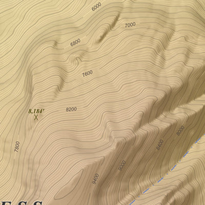 Ten Lakes, California 7.5 Minute Topographic Map - Color Hillshade
