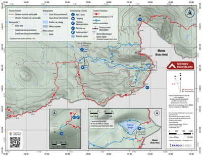 Carte du secteur de la montagne de Marbre