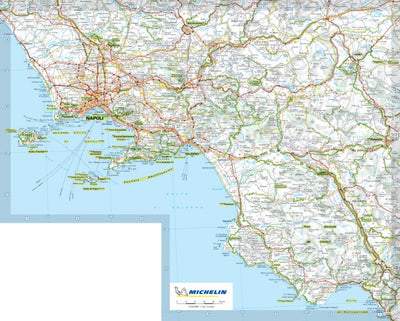 Carte Routiere Touristique Naples Cote Amalfitaine Map by Michelin ...