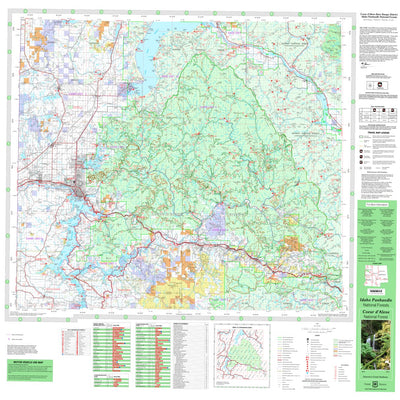 Idaho Panhandle National Forests - Coeur D' Alene National Forest Visitor Map 2013