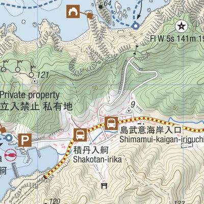 MAP 1/2 - Irika to Bikuni Sea Kayaking (Shakotan Peninsula, Hokkaido, Japan)