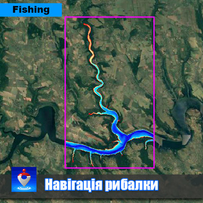 Дністровське водосховище (Стара Ушиця). Карта глибин.