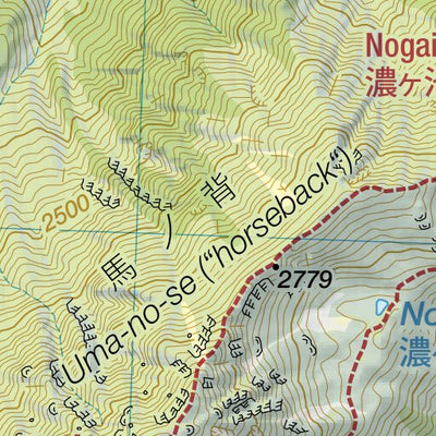 Kiso-Komagatake 木曽駒ヶ岳 Hiking Map (Chubu, Japan) 1:25,000