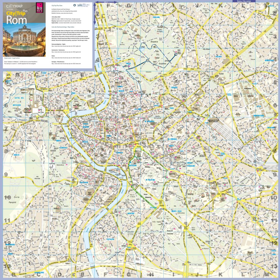 Citymap Rome Plus 2022 Map by Reise Know-How Verlag Peter Rump GmbH ...