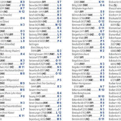 Allemagne Centre-Ouest - Index