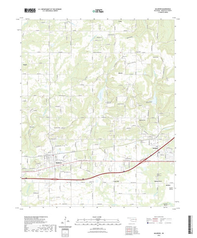 Muldrow, OK (2022, 24000-Scale) Map by United States Geological Survey ...
