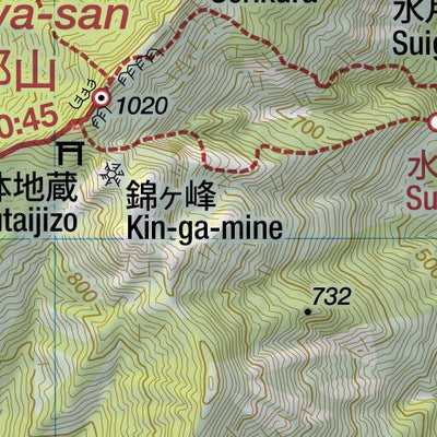 Maya-san 摩耶山 Hiking Map (Tohoku, Japan) 1:25,000