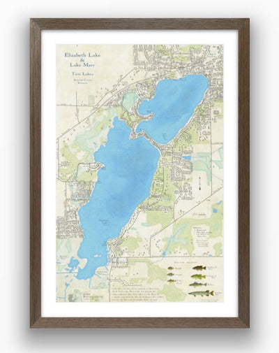 Lake Elizabeth and Lake Mary (Lake Marie), Kenosha County, Wisconsin