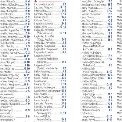 Grèce / Griekenland - Index