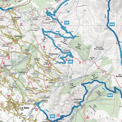 M-01 - Aosta Valley MTB TRAIL MAP - Courmayeur Area