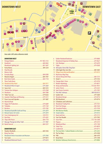 Downtown Map-Woodstock NY Chamber of Commerce