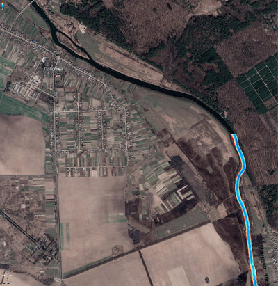 44. Південний Буг річка. (с.Лаврівка) Вінницька область. Карта глибин