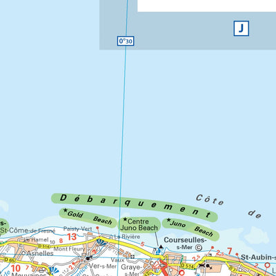 Carte Routiere Touristique Plages Du Debarquement - Presqu'Ile Du Cotentin