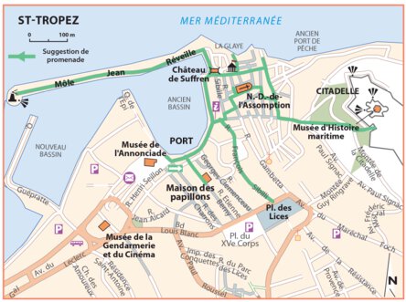 Carte Routiere Touristique Cote D'Azur - St-Tropez