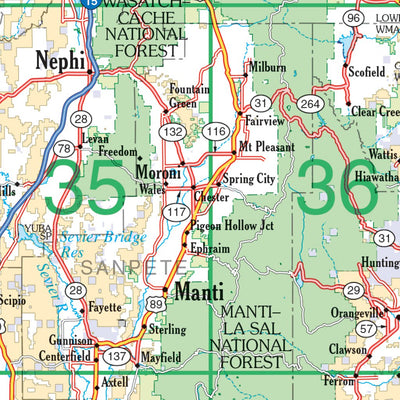 Utah Atlas & Gazetteer Highway Map