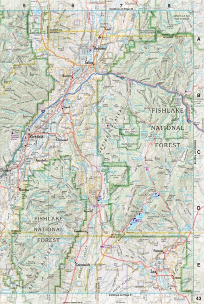 Utah Atlas & Gazetteer Page 43