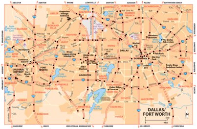 Texas - Oklahoma Inset Dallas-Fort Worth