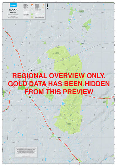 Avoca - Gold Prospecting Map