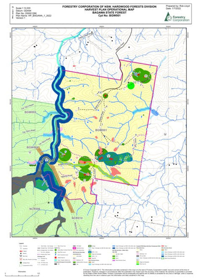 Bagawa State Forest Harvest Plan Map
