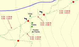 Ometepe Mapa General y Los Volcán Senderos Detallado