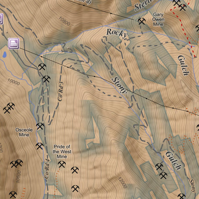 Howardsville, Colorado 7.5 Minute Topographic Map - Color Hillshade