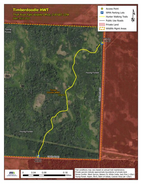 Timberdoodle Walk Timberdoodle HWT 2022 Map by Minnesota Department of Natural Resources ...