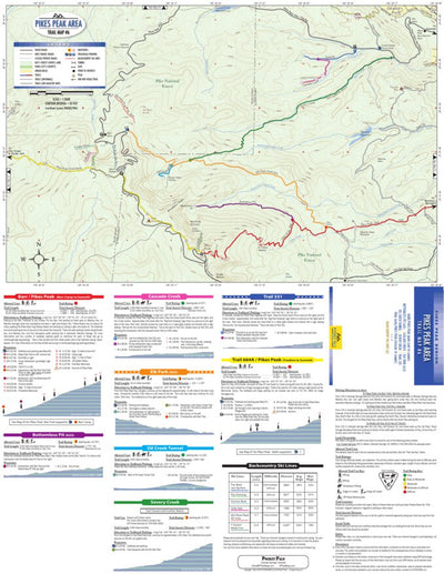 Trail Map #6, Pikes Peak Area, Pikes Peak Region Series