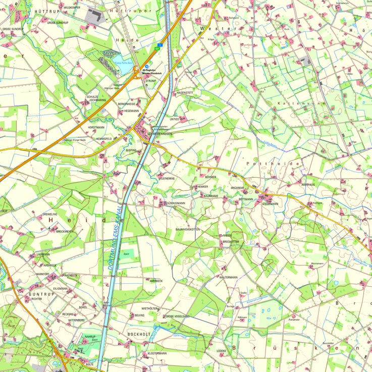 Greven 2 (1:25,000) Map by Bezirksregierung Koln | Avenza Maps