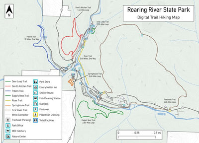 Roaring River State Park Public Hiking Map