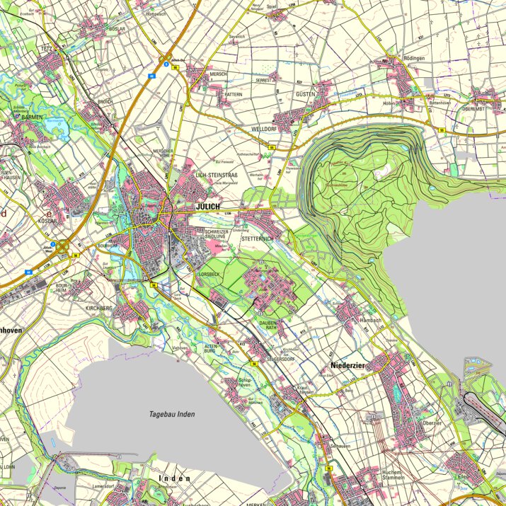 Jülich (1:50,000) Map by Bezirksregierung Koln