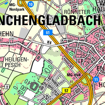 Mönchengladbach (1:50,000)