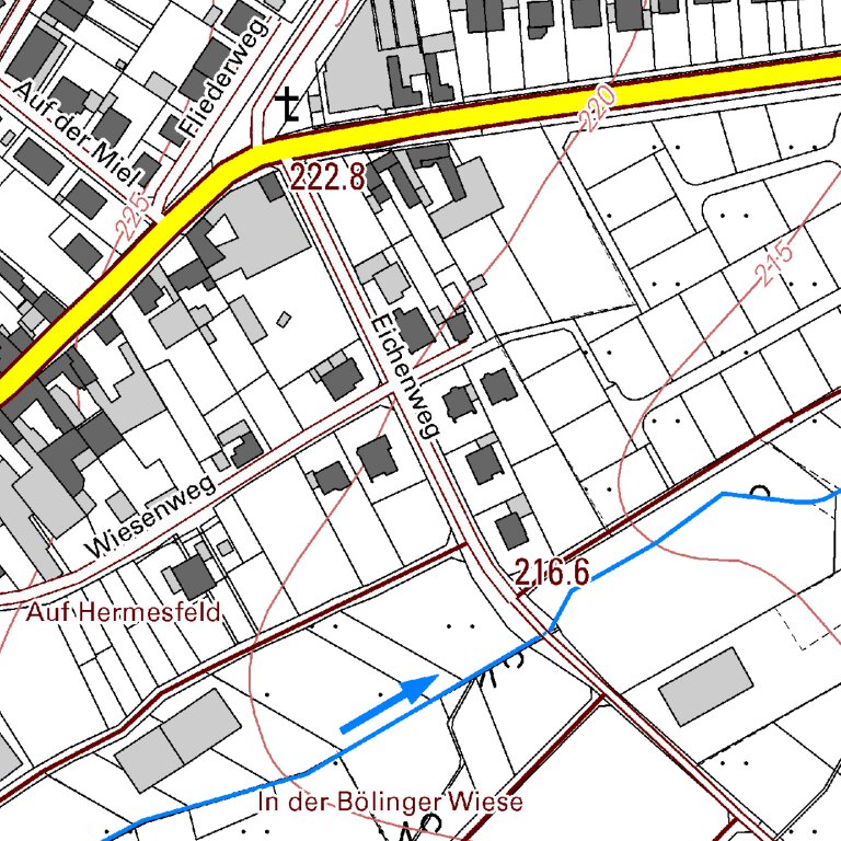 Grafschaft 1 (1:5,000) Map by Landesamt fur Vermessung und ...