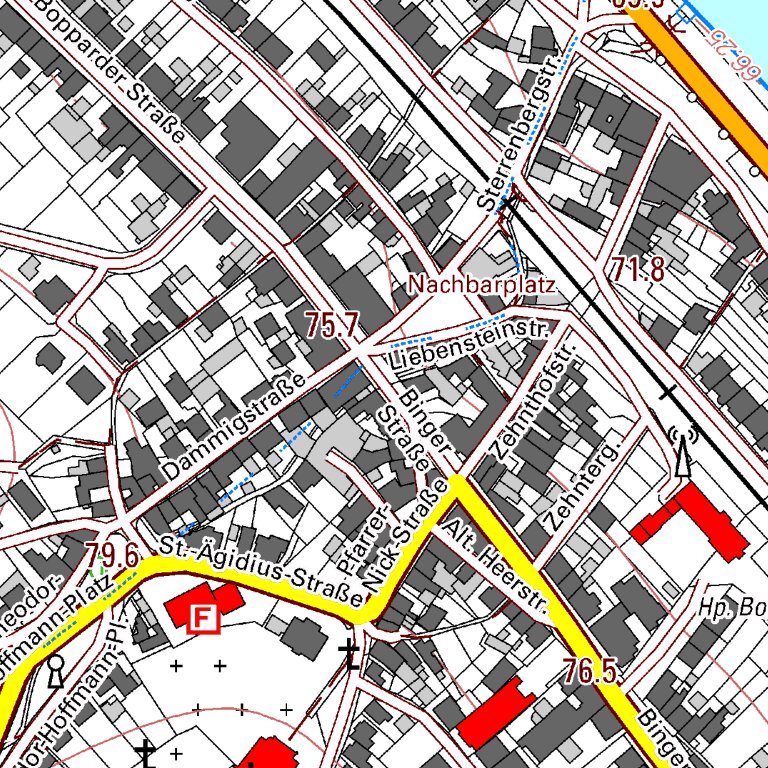 Kamp-Bornhofen 3 (1:5,000) Map by Landesamt fur Vermessung und ...